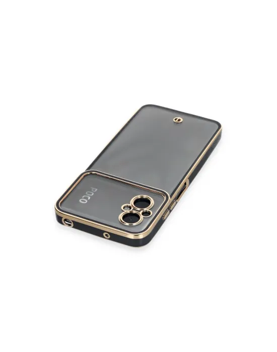 Xiaomi Poco M5 Kılıf Liva Lens Silikon - Siyah