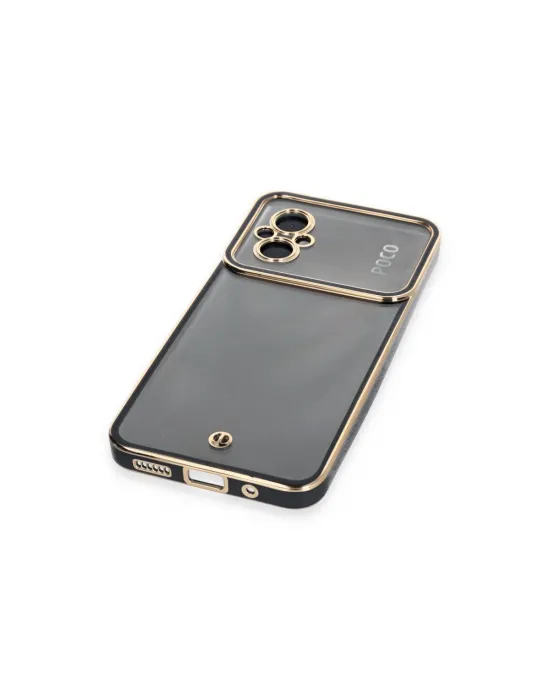 Xiaomi Poco M5 Kılıf Liva Lens Silikon - Siyah