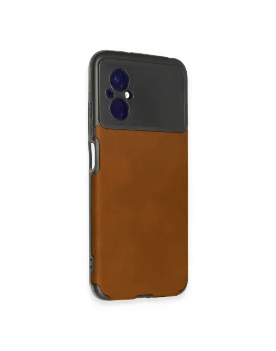 Xiaomi Poco M5 Kılıf Loop Deri Silikon - Kahverengi