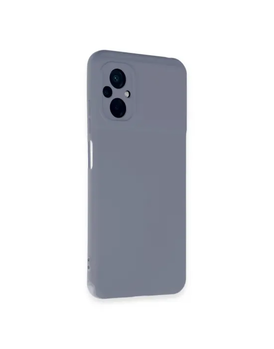Xiaomi Poco M5 Kılıf Nano İçi Kadife Silikon - Gri