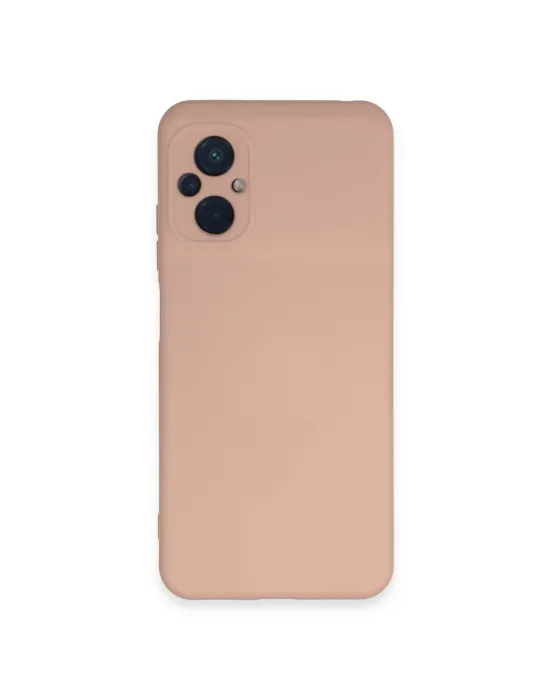 Xiaomi Poco M5 Kılıf Nano İçi Kadife Silikon - Pudra