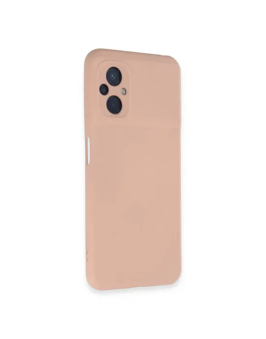 Xiaomi Poco M5 Kılıf Nano İçi Kadife Silikon - Pudra