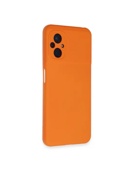 Xiaomi Poco M5 Kılıf Nano İçi Kadife Silikon - Turuncu