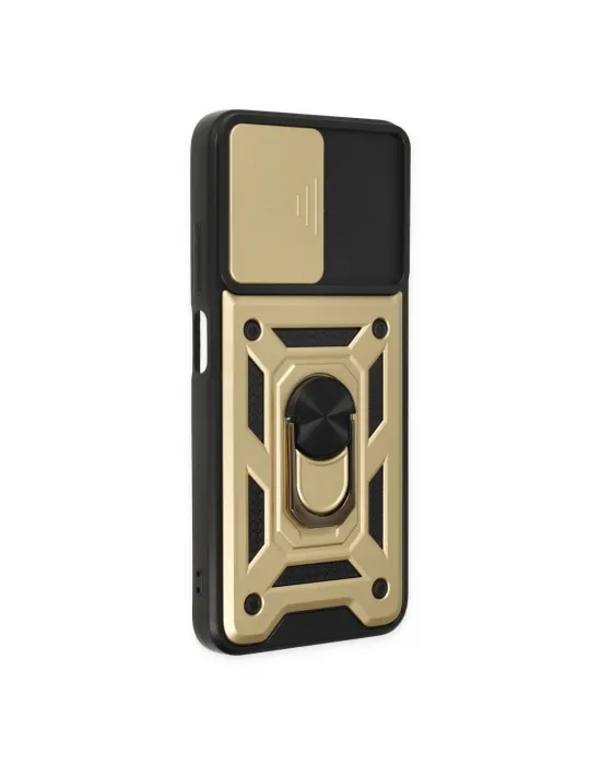 Xiaomi Poco M5 Kılıf Pars Lens Yüzüklü Silikon - Gold
