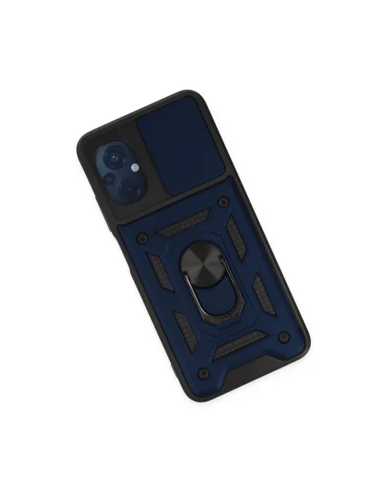 Xiaomi Poco M5 Kılıf Pars Lens Yüzüklü Silikon - Lacivert