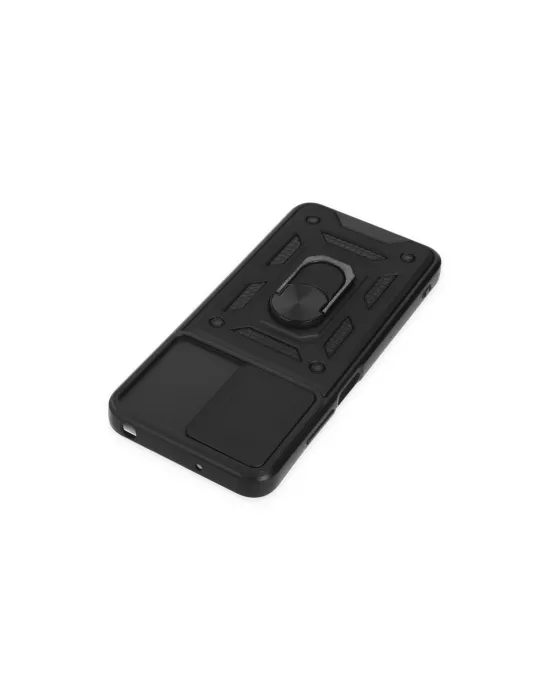 Xiaomi Poco M5 Kılıf Pars Lens Yüzüklü Silikon - Siyah