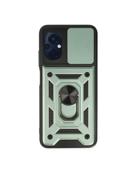 Xiaomi Poco M5 Kılıf Pars Lens Yüzüklü Silikon - Yeşil