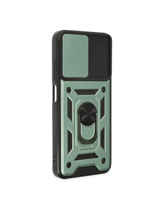 Xiaomi Poco M5 Kılıf Pars Lens Yüzüklü Silikon - Yeşil