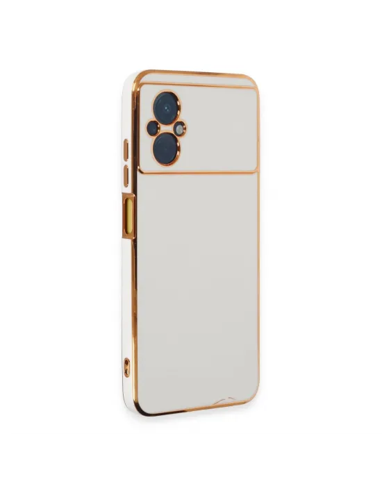 Xiaomi Poco M5 Kılıf Volet Silikon - Beyaz