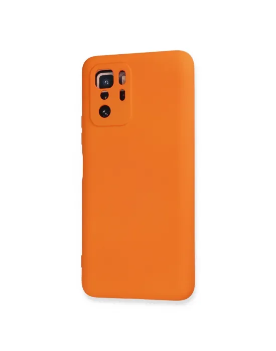Xiaomi Poco X3 Gt Kılıf Nano İçi Kadife Silikon - Turuncu