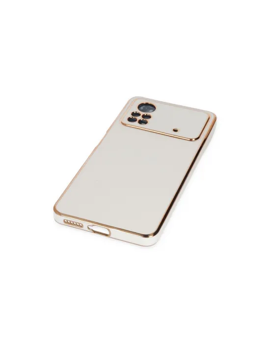 Xiaomi Poco X4 Pro 5g Kılıf Volet Silikon - Beyaz