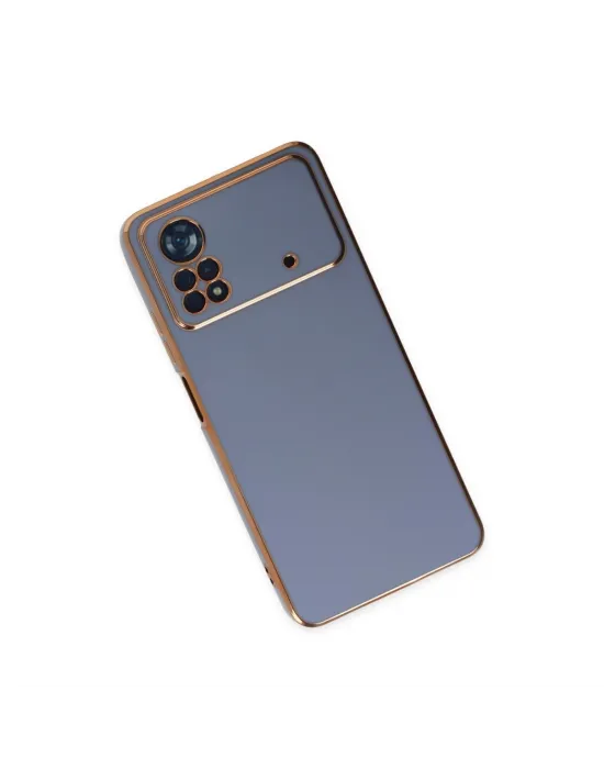 Xiaomi Poco X4 Pro 5g Kılıf Volet Silikon - Mavi