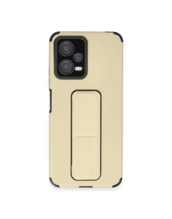 Xiaomi Poco X5 5g Kılıf Mega Standlı Silikon - Gold