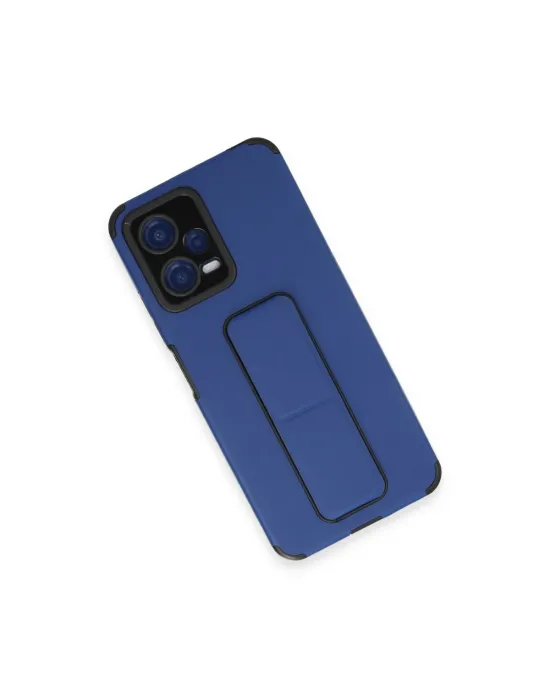 Xiaomi Poco X5 5g Kılıf Mega Standlı Silikon - Mavi