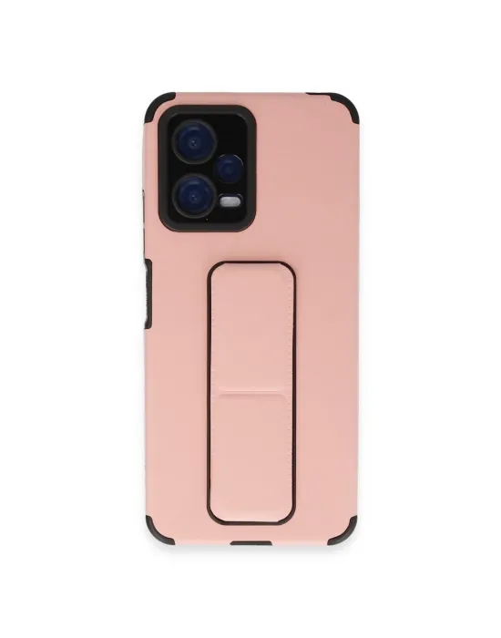 Xiaomi Poco X5 5g Kılıf Mega Standlı Silikon - Pudra