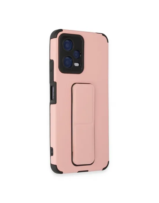 Xiaomi Poco X5 5g Kılıf Mega Standlı Silikon - Pudra