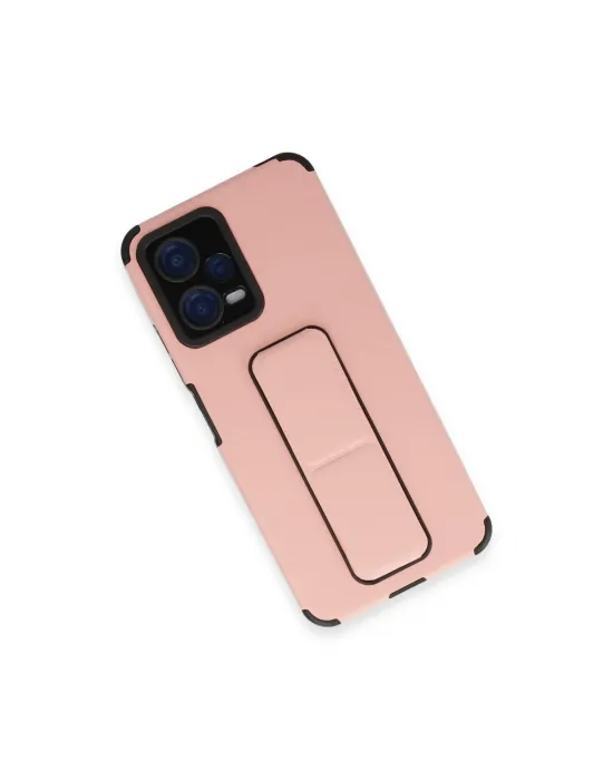 Xiaomi Poco X5 5g Kılıf Mega Standlı Silikon - Pudra