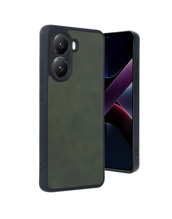 Xiaomi Poco X7 Pro Kılıf Aras Deri Kapak - Koyu Yeşil