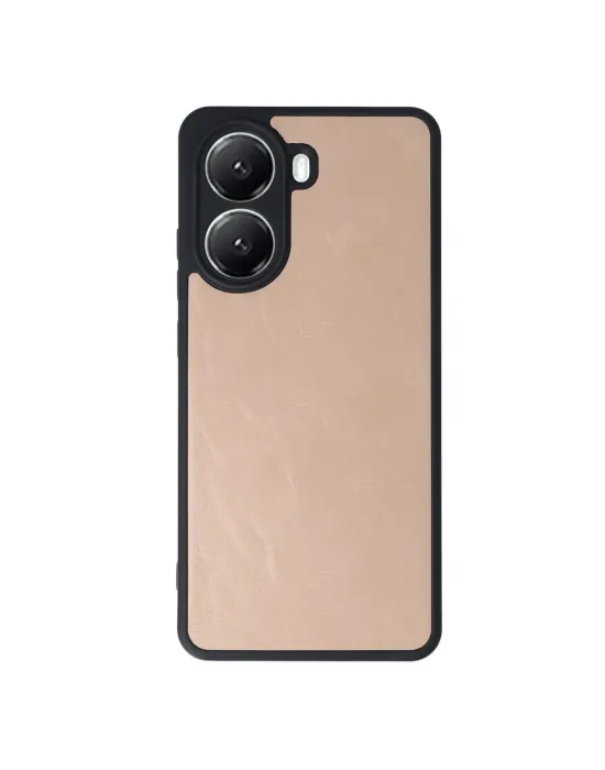 Xiaomi Poco X7 Pro Kılıf Aras Deri Kapak - Pudra