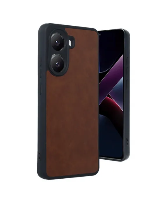 Xiaomi Poco X7 Pro Kılıf Aras Deri Kapak - Taba
