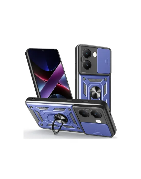 Xiaomi Poco X7 Pro Kılıf Pars Lens Yüzüklü Silikon - Lacivert