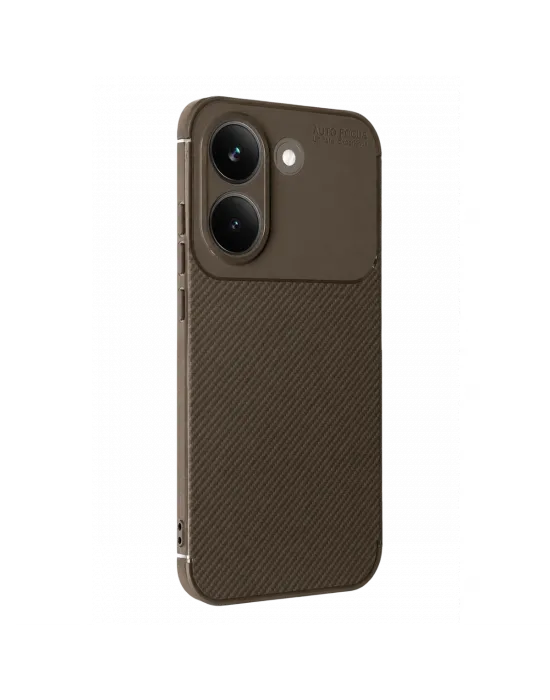 Xiaomi Poco X8 Pro Auto Focus Karbon Kapak - Kahverengi