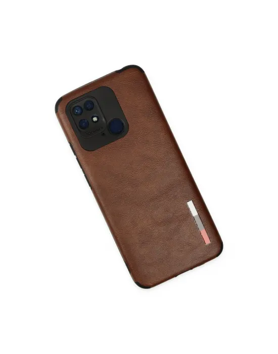 Xiaomi Redmi 10c Kılıf Loop Deri Silikon - Kahverengi