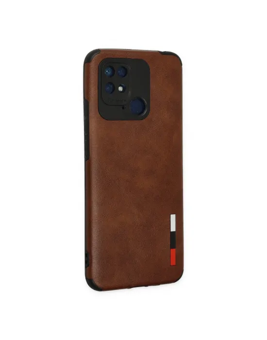 Xiaomi Redmi 10c Kılıf Loop Deri Silikon - Kahverengi