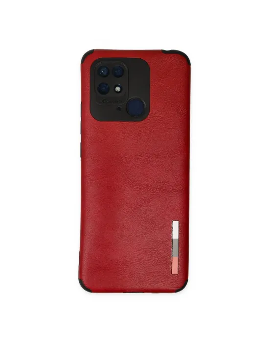 Xiaomi Redmi 10c Kılıf Loop Deri Silikon - Kırmızı