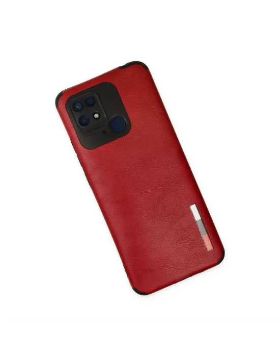 Xiaomi Redmi 10c Kılıf Loop Deri Silikon - Kırmızı