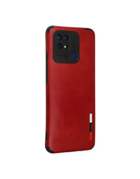 Xiaomi Redmi 10c Kılıf Loop Deri Silikon - Kırmızı
