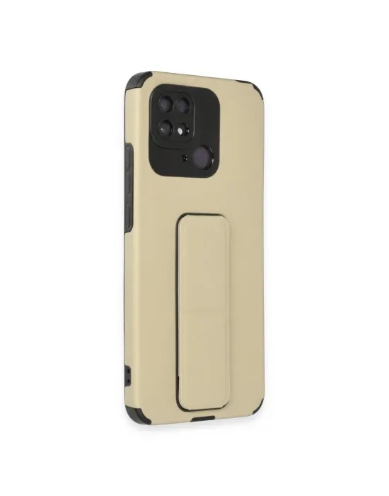 Xiaomi Redmi 10c Kılıf Mega Standlı Silikon - Gold