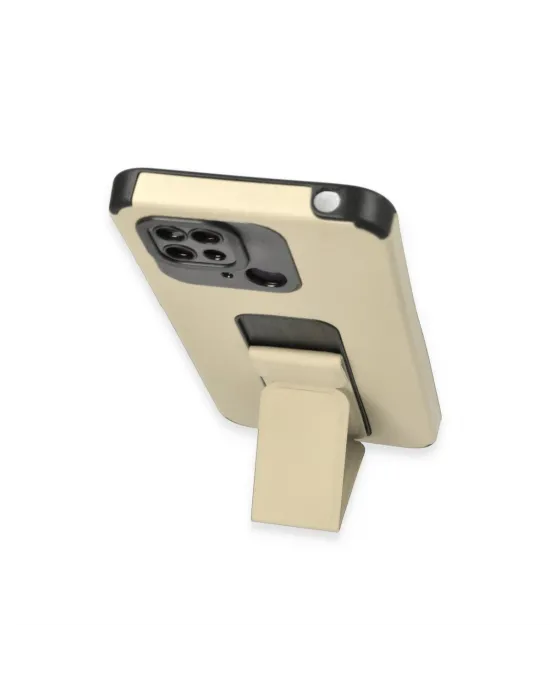 Xiaomi Redmi 10c Kılıf Mega Standlı Silikon - Gold