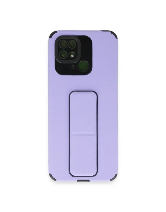 Xiaomi Redmi 10c Kılıf Mega Standlı Silikon - Lila