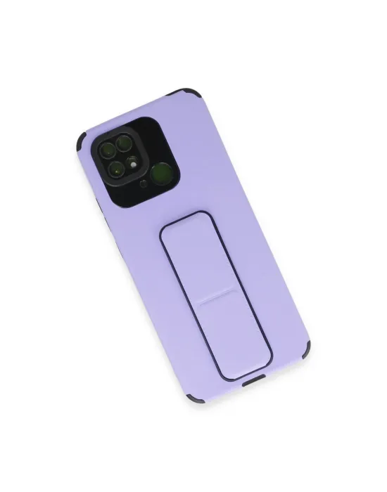 Xiaomi Redmi 10c Kılıf Mega Standlı Silikon - Lila