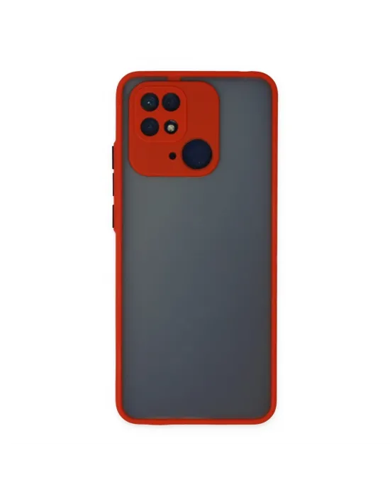 Xiaomi Redmi 10c Kılıf Montreal Silikon Kapak - Kırmızı