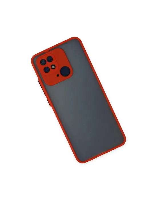 Xiaomi Redmi 10c Kılıf Montreal Silikon Kapak - Kırmızı