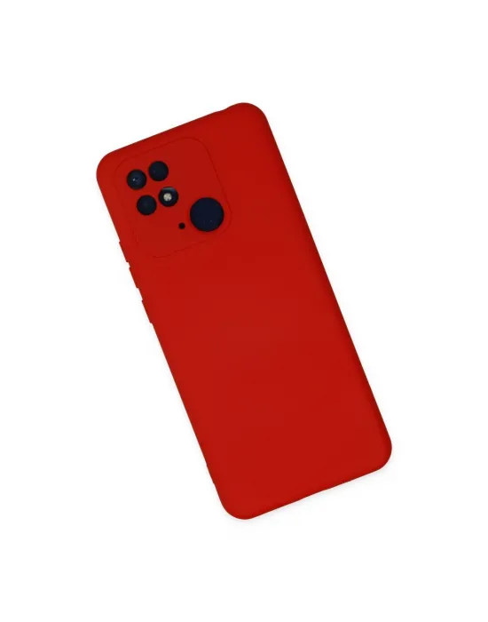 Xiaomi Redmi 10c Kılıf Nano İçi Kadife Silikon - Kırmızı