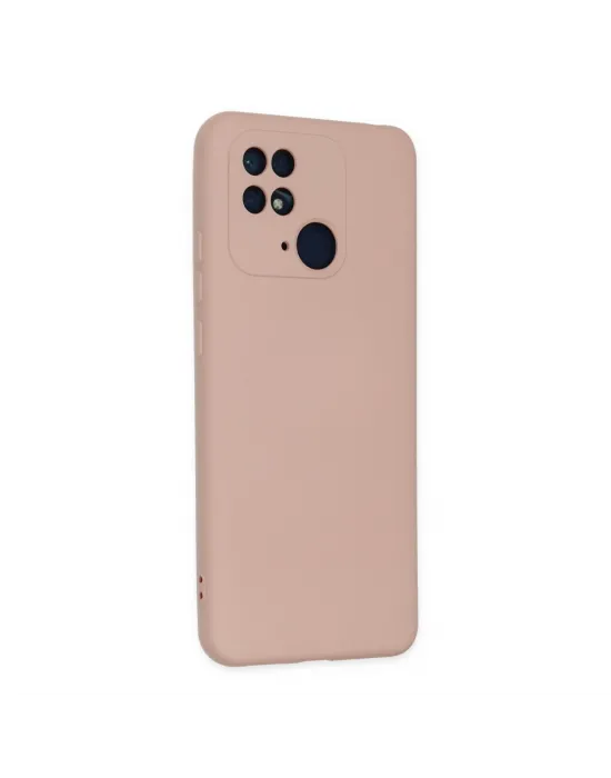 Xiaomi Redmi 10c Kılıf Nano İçi Kadife Silikon - Pudra
