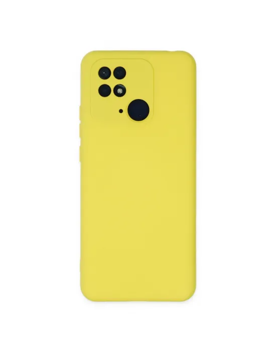 Xiaomi Redmi 10c Kılıf Nano İçi Kadife Silikon - Sarı