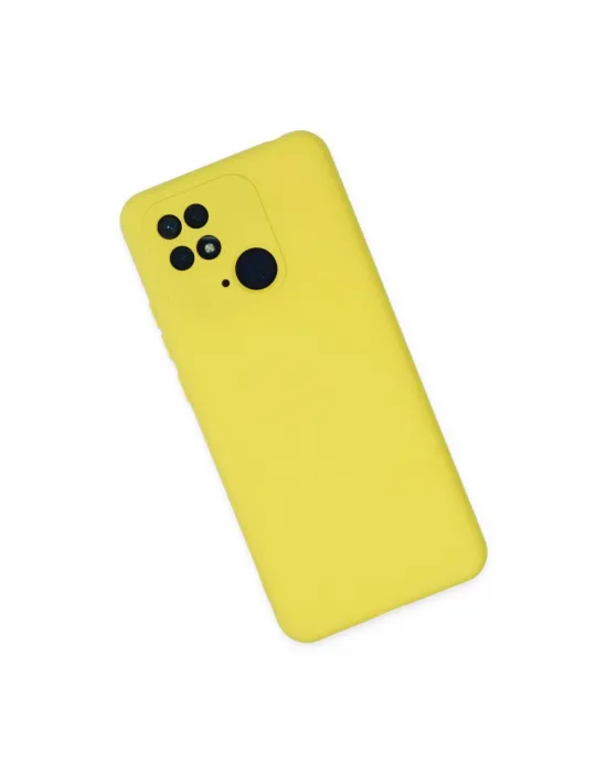 Xiaomi Redmi 10c Kılıf Nano İçi Kadife Silikon - Sarı