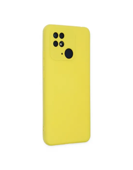 Xiaomi Redmi 10c Kılıf Nano İçi Kadife Silikon - Sarı