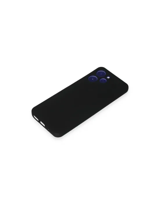 Xiaomi Redmi 12 Kılıf Nano İçi Kadife Silikon - Siyah