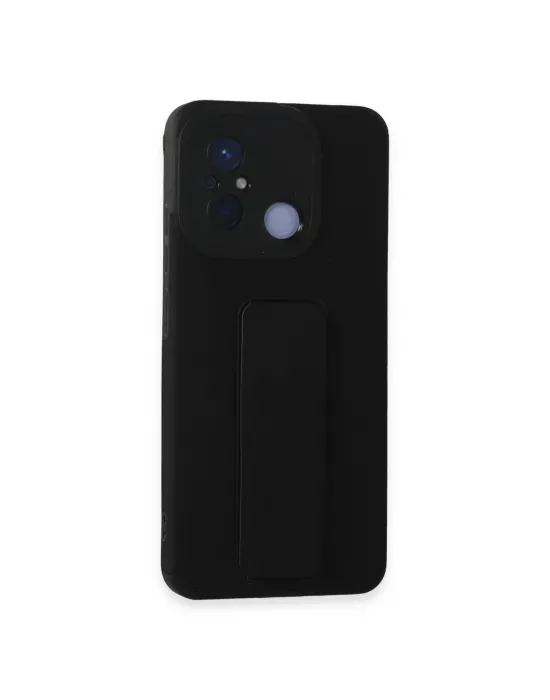 Xiaomi Redmi 12c Kılıf Mega Standlı Silikon - Siyah