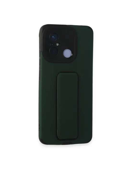 Xiaomi Redmi 12c Kılıf Mega Standlı Silikon - Yeşil