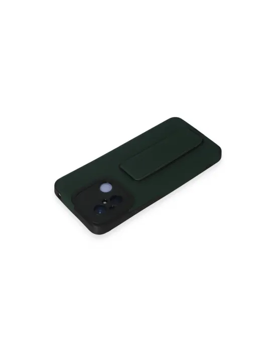 Xiaomi Redmi 12c Kılıf Mega Standlı Silikon - Yeşil