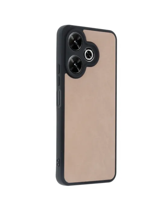 Xiaomi Redmi 13 4g Kılıf Aras Deri Kapak - Pudra