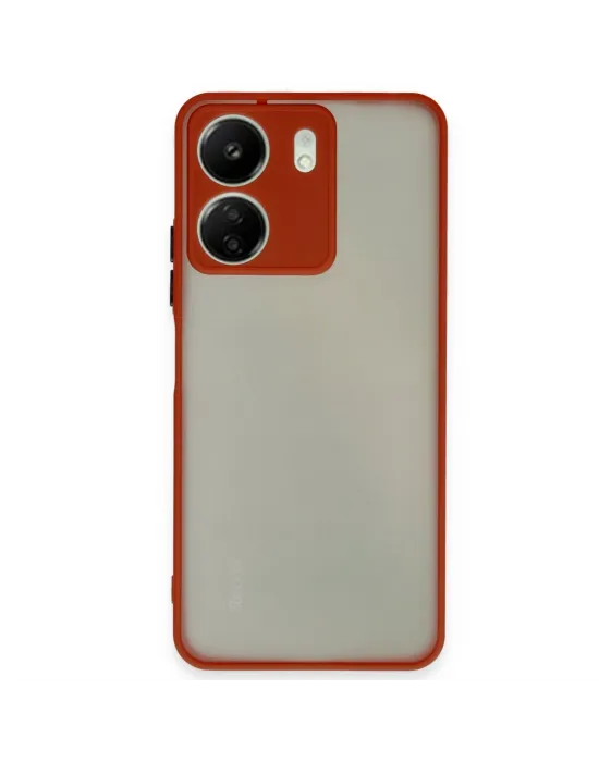 Xiaomi Redmi 13c Kılıf Montreal Silikon Kapak - Kırmızı