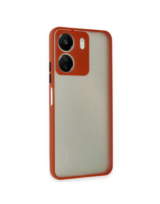 Xiaomi Redmi 13c Kılıf Montreal Silikon Kapak - Kırmızı