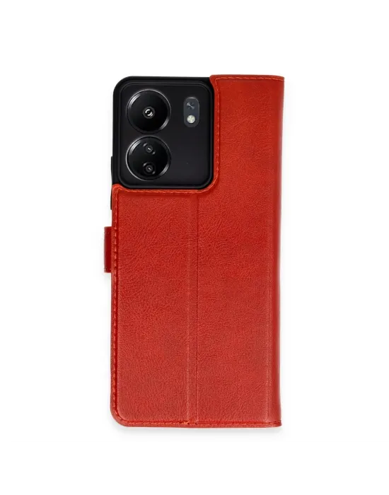 Xiaomi Redmi 13c Kılıf Trend S Plus Kapaklı Kılıf - Kırmızı